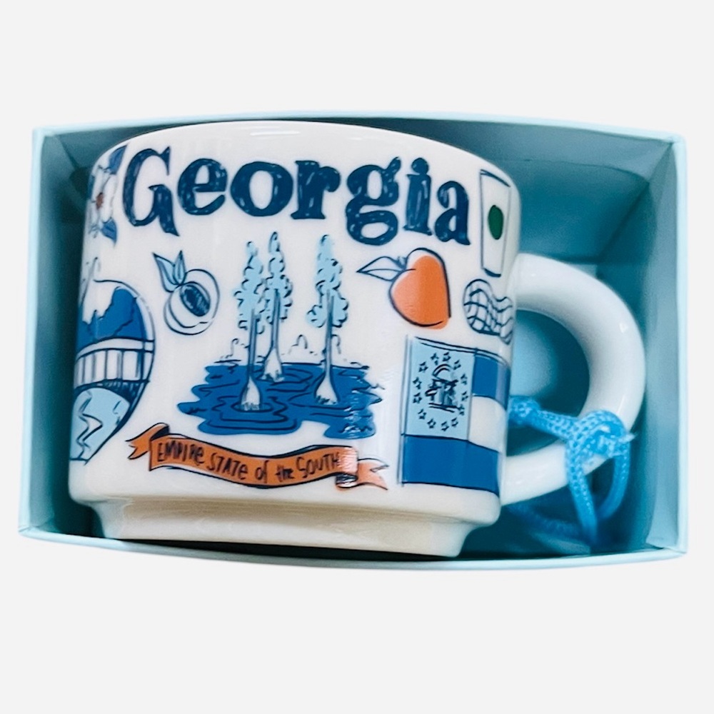Starbucks Georgia Been There Series 2 oz Mini Mug Ornament Original Box